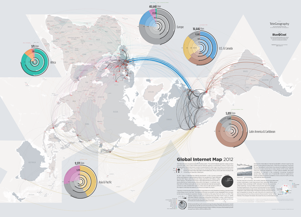 Global Internet Map 2012 by TeleGeography