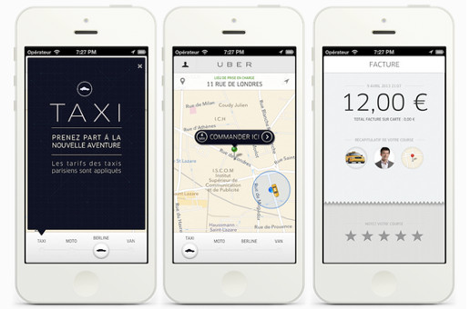 Uber-App durch Taxistreit popoulär