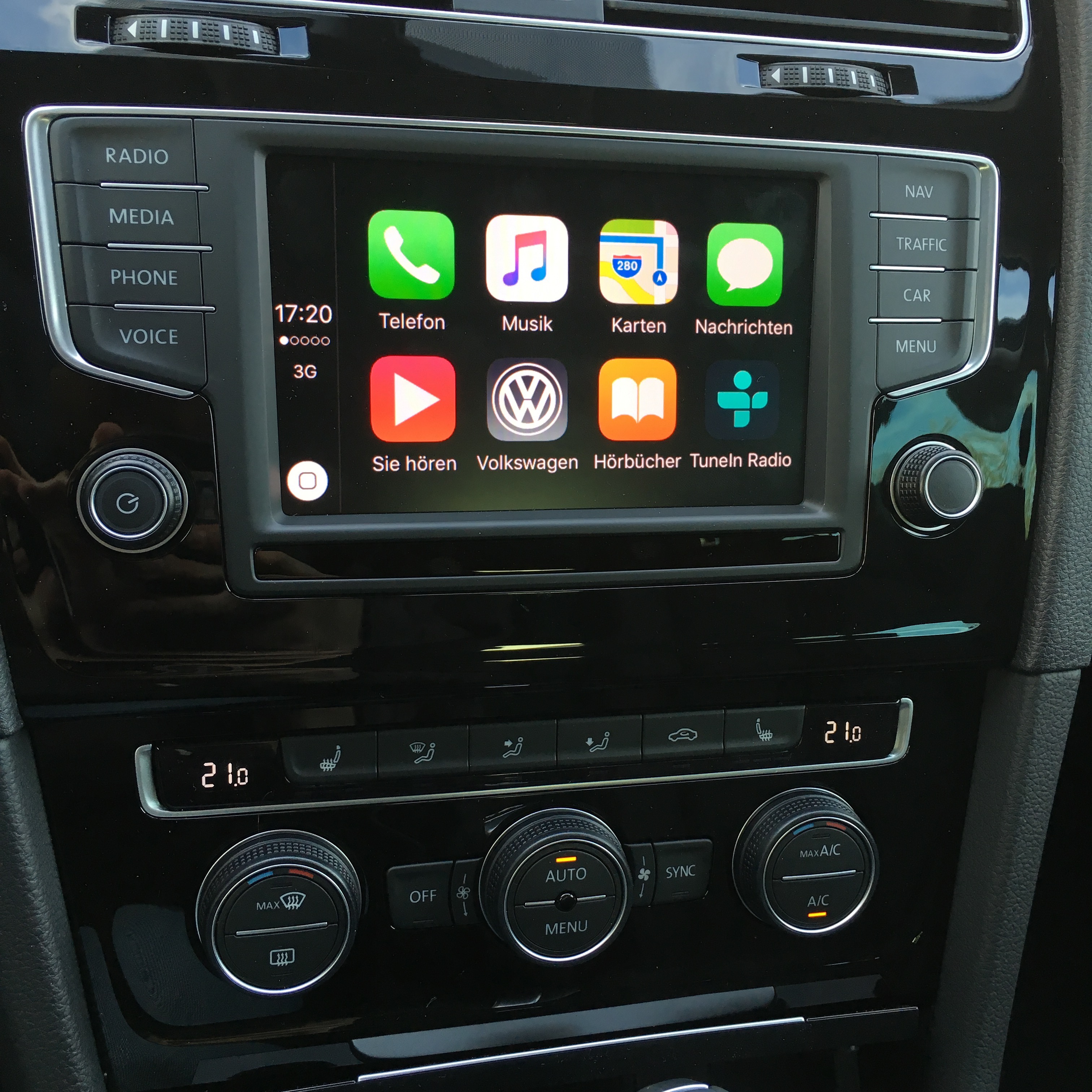 Apple Car Play im VW-Golf.